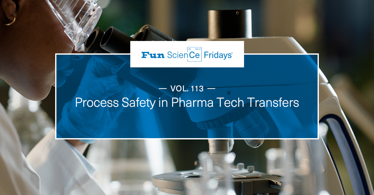 Volume 113 - Process Safety in Pharma Tech Transfers
